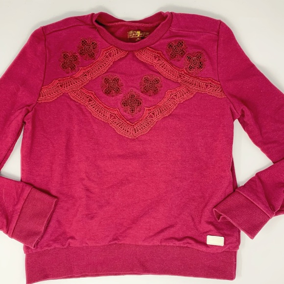 7 For All Mankind Other - 7 for All Mankind Size 10-12 Burgundy Sweatshirt